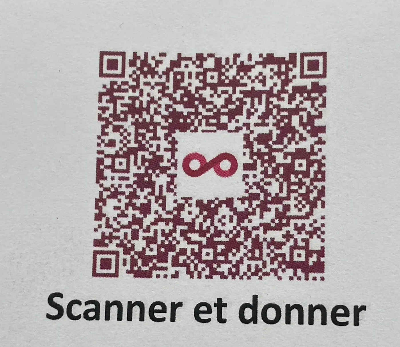 QR Code pour faire un don à l'asbl les Garances